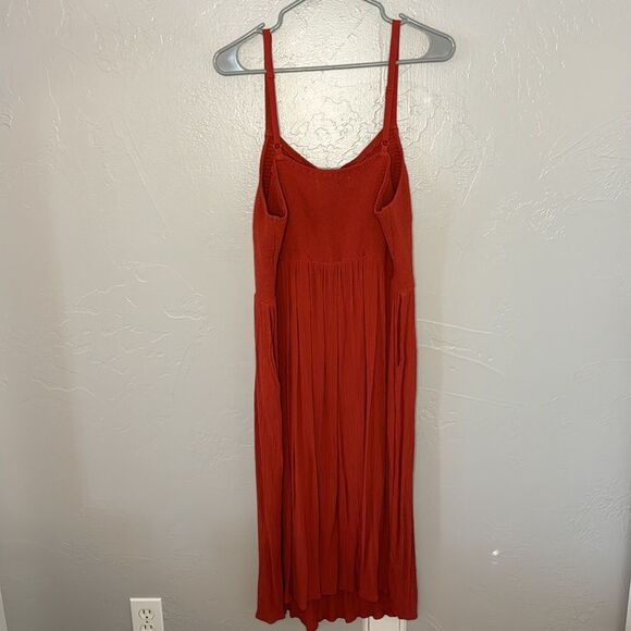 Old Navy Burnt Orange Smocked Cami Maxi Dress Women’s Size XL With Pockets - Picture 5 of 6